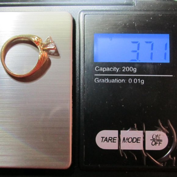 FINAL PRICE: 14K Solid Yellow Gold Natural Diamond Solitaire Ring - Picture 10 of 10